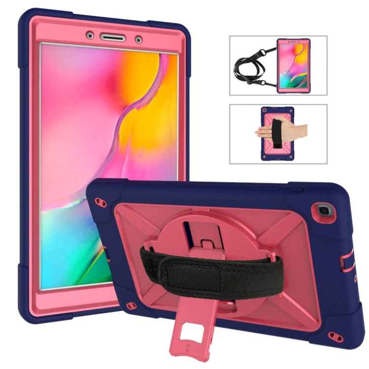 Contrast Color Silicone + PC Combination Case with Holder