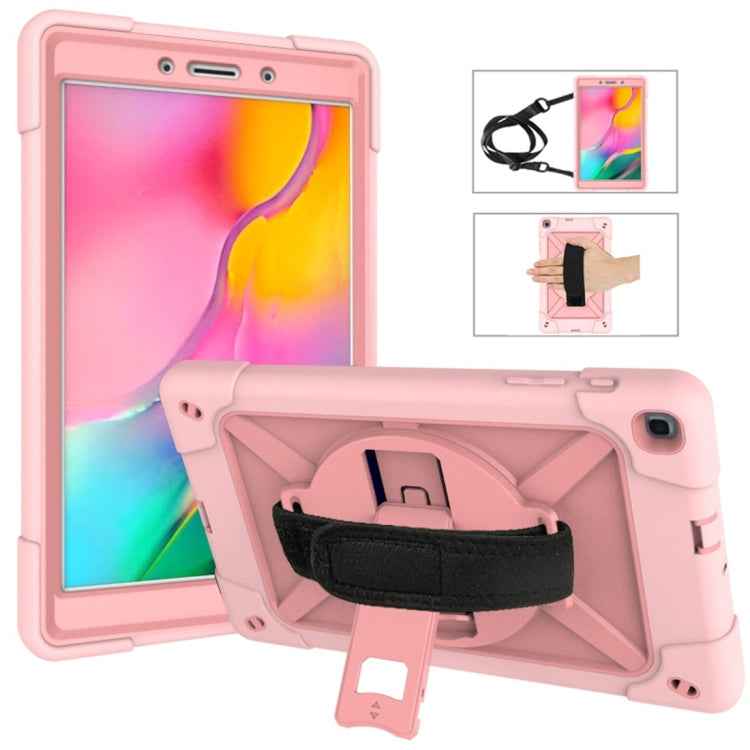 Contrast Color Silicone + PC Combination Case with Holder