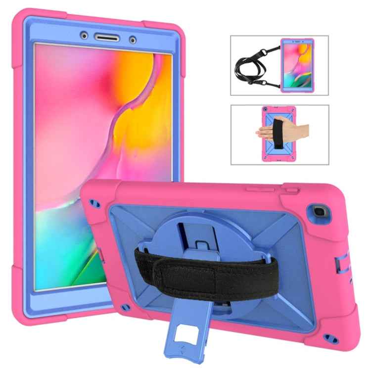 Contrast Color Silicone + PC Combination Case with Holder