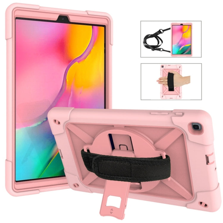 Contrast Color Silicone + PC Combination Case with Holder
