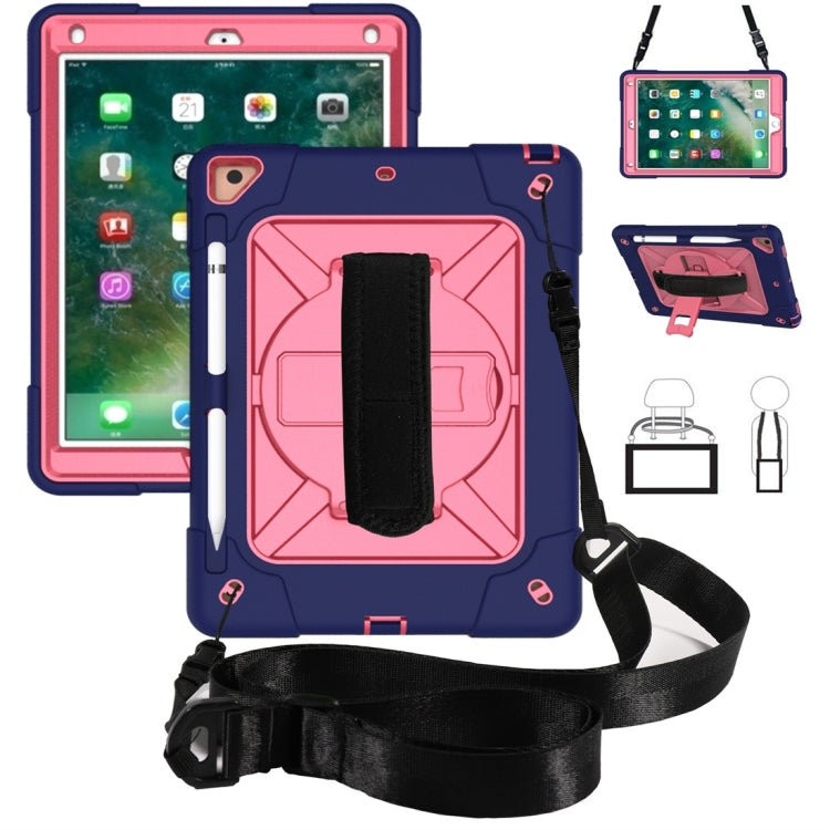 Contrast Color Silicone + PC Combination Case with Holder
