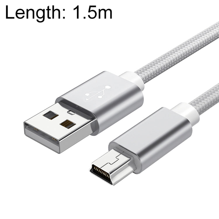 5 PCS Mini USB to USB A Woven Data / Charge Cable for MP3, Camera, Car DVR, 0.25m, 1m, 1.5m, 2m, 3m