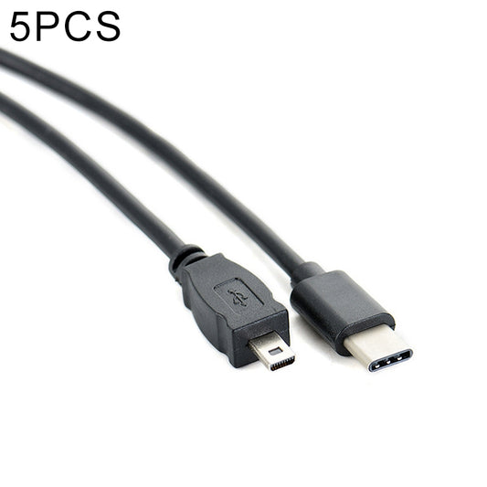 5 PCS 30cm Type-C / USB-C to Mini 8 Pin OTG Phone Data Cable for Nikon, Type-C to Mini 8 Pin For Nikon
