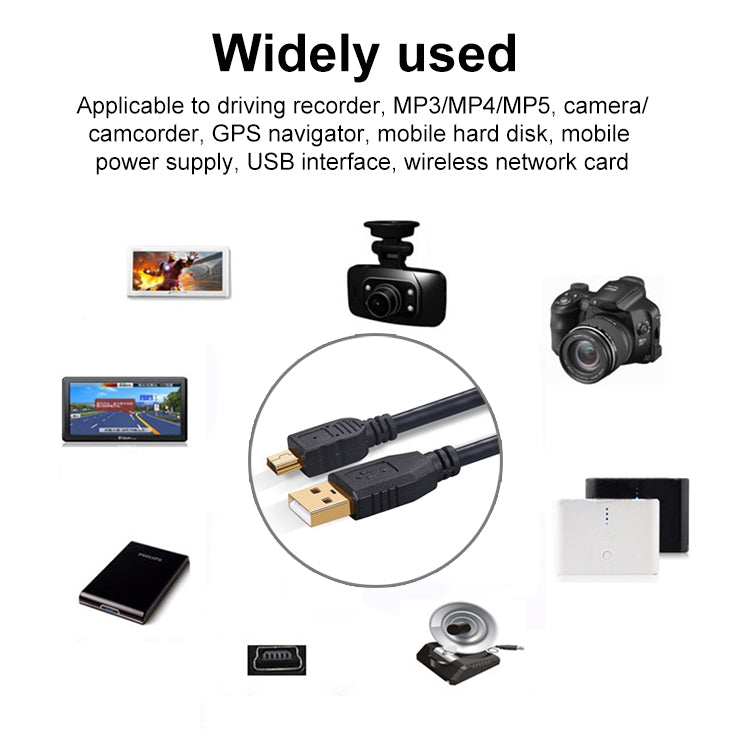 Mini 5 Pin to USB 2.0 Camera Extension Data Cable, 10m, 12m, 15m, 20m
