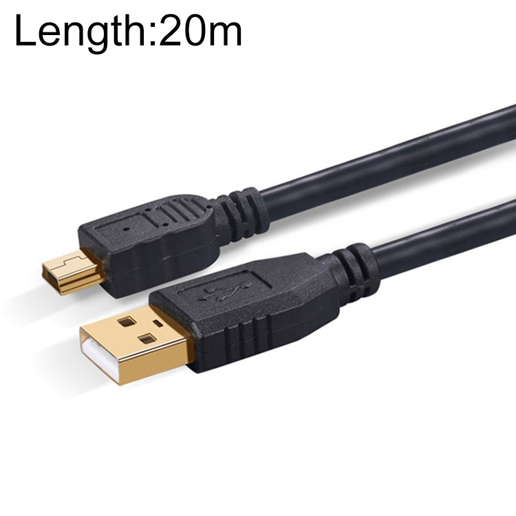 Mini 5 Pin to USB 2.0 Camera Extension Data Cable, 10m, 12m, 15m, 20m