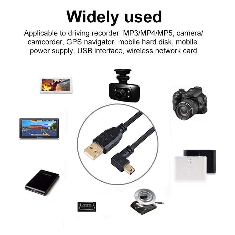 Elbow Mini 5 Pin to USB 2.0 Camera Extension Data Cable, 1.5m, 2m, 3m, 5m, 10m, 15m, 20m
