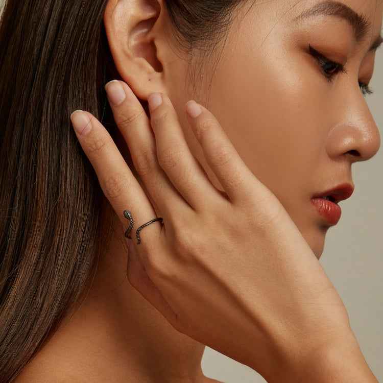 S925 Sterling Silver Mysterious Snake Women Ring