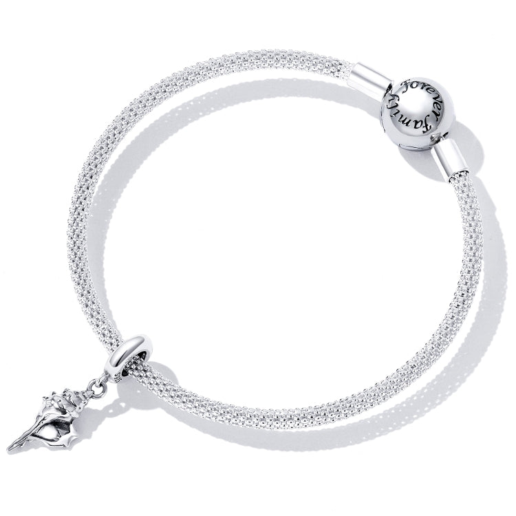 S925 Sterling Silver Silver Conch Pendant DIY Bracelet Necklace Accessories