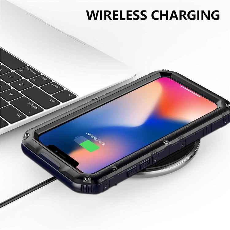 Dustproof Shockproof Waterproof Silicone + Metal Protective Case