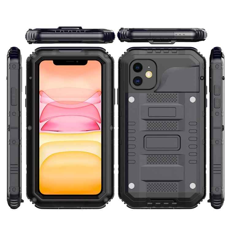 Dustproof Shockproof Waterproof Silicone + Metal Protective Case
