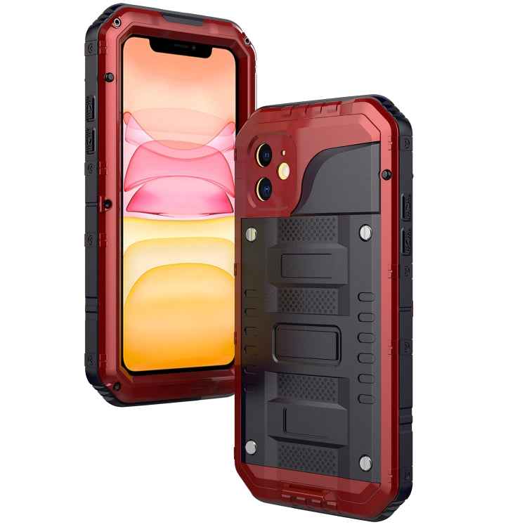 Dustproof Shockproof Waterproof Silicone + Metal Protective Case