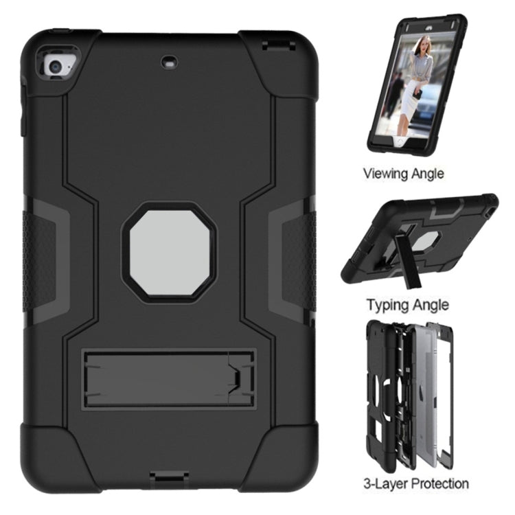 Silicone + PC Protective Case with Stand, For iPad mini 3/2/1