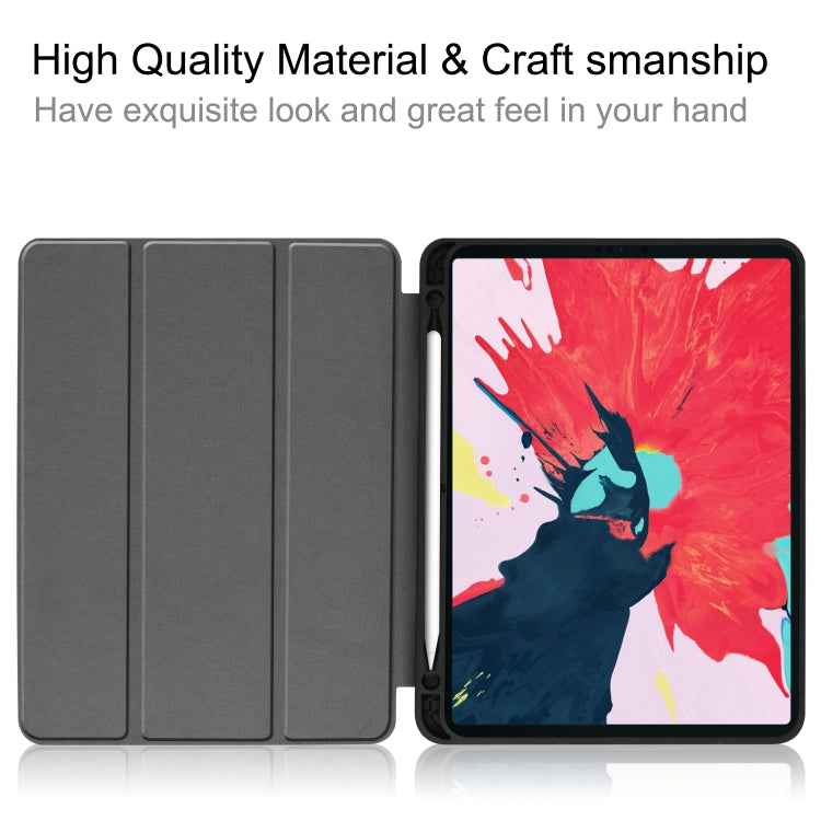 Custer Pattern TPU Smart Tablet Holster with Sleep Function & Tri-Fold Bracket & Pen Slot
