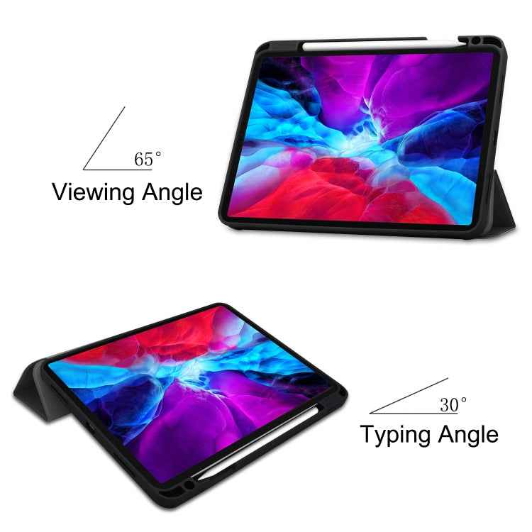 Custer Texture 3-Fold Smart TPU Leather Tablet Case