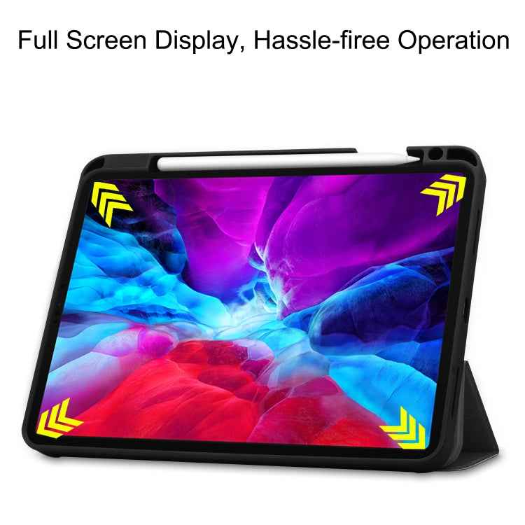 Custer Texture 3-Fold Smart TPU Leather Tablet Case