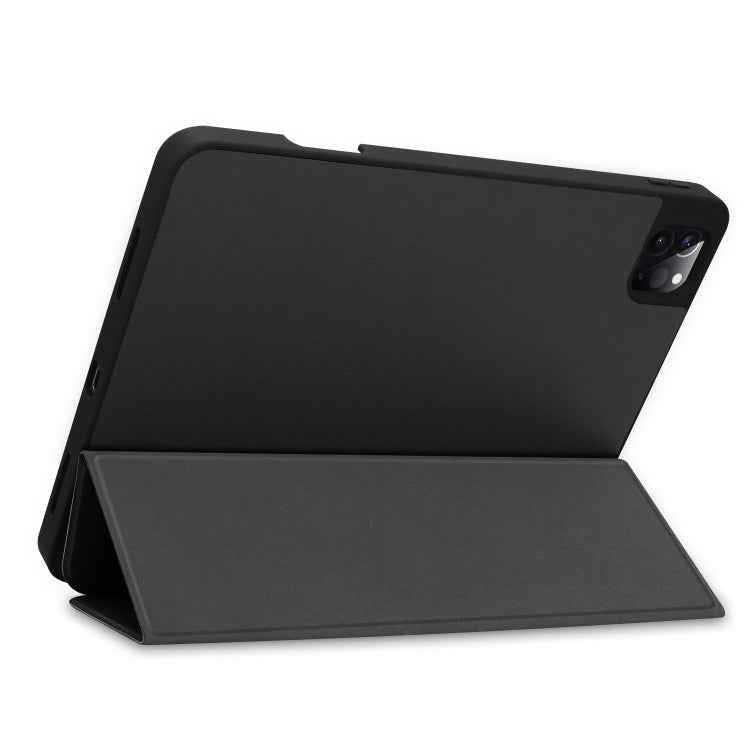 Custer Texture 3-Fold Smart TPU Leather Tablet Case
