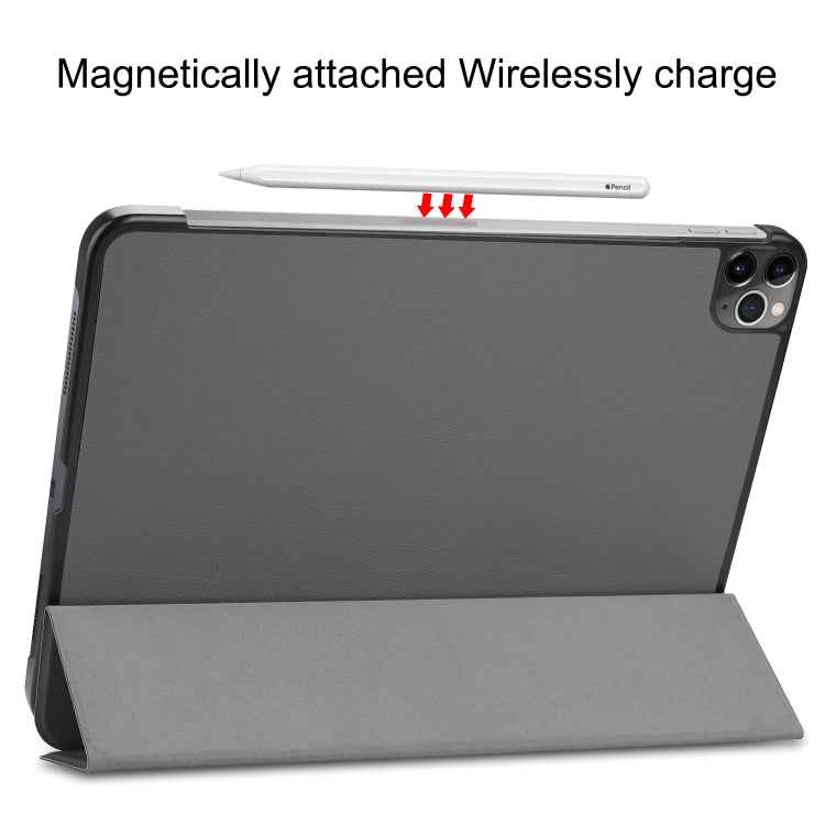Custer Texture 3-Fold Smart Leather Tablet Case