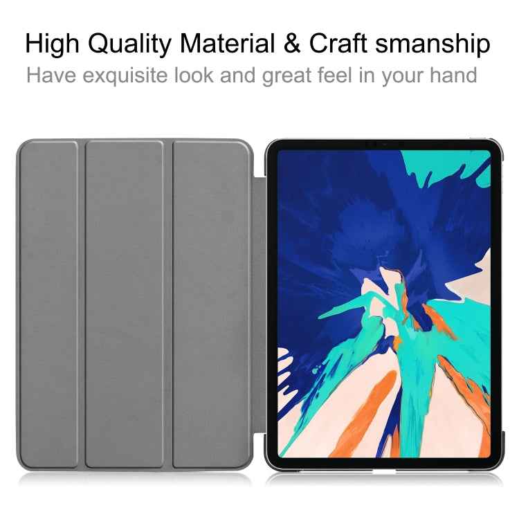 Custer Texture 3-Fold Smart Leather Tablet Case