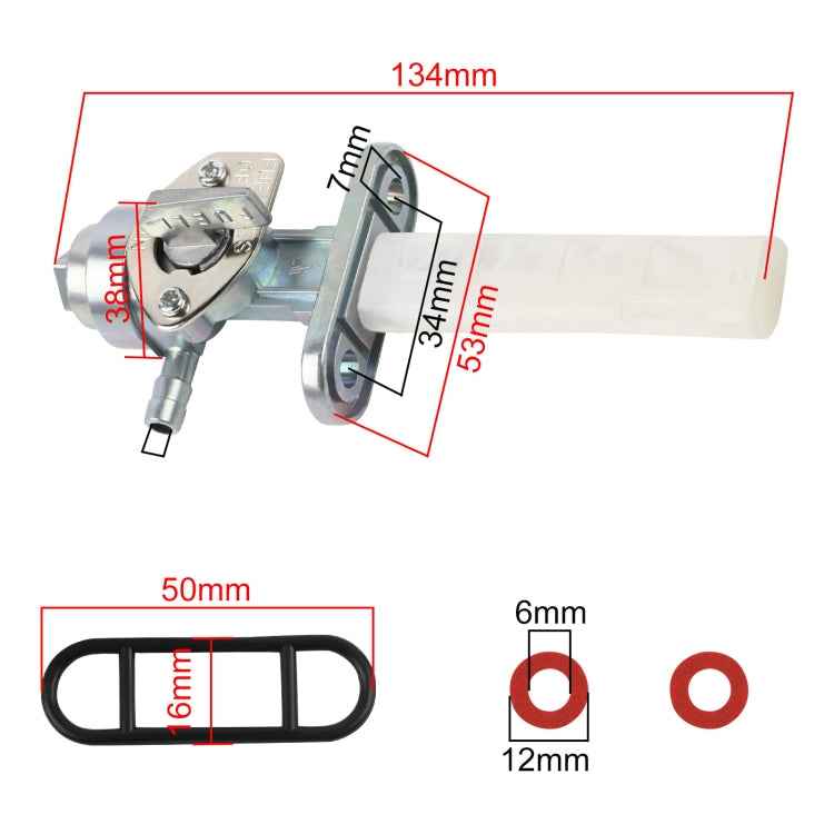 2 PCS Motorcycle Fuel Tap Valve Petcock Fuel Tank Gas Switch for Suzuki TM75