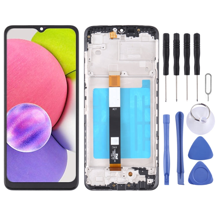 LCD Screen and Digitizer Full Assembly with Frame, For Samsung Galaxy A03s SM-A037U US Edition, For Samsung Galaxy A02s SM-A025F, For Samsung Galaxy A03 SM-A035F, For Samsung Galaxy A03s SM-A037F, For Samsung Galaxy A03s SM-A037G/A037M�����������������...