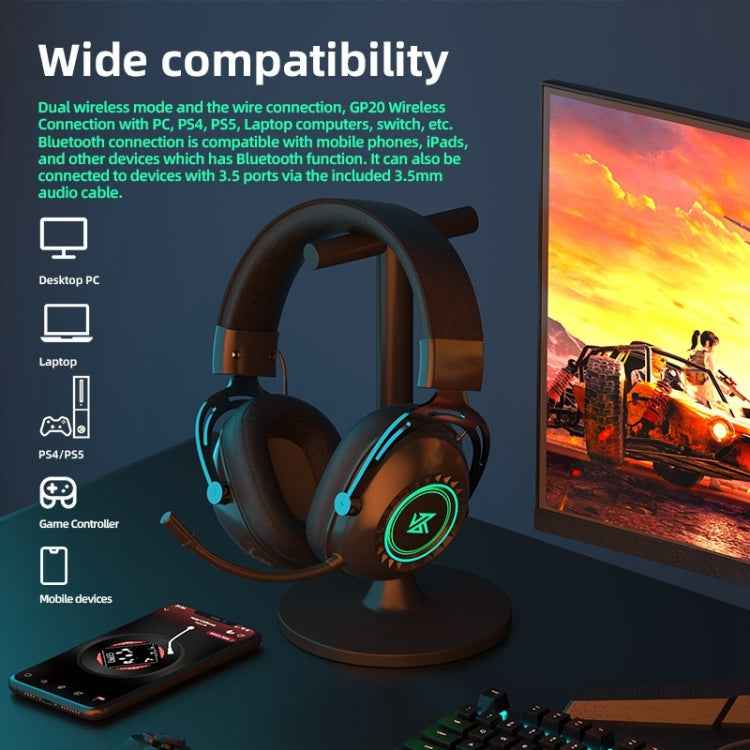 KZ-GP20 Bluetooth/2.4G Dual Mode Gaming RGB Lighting Headphones