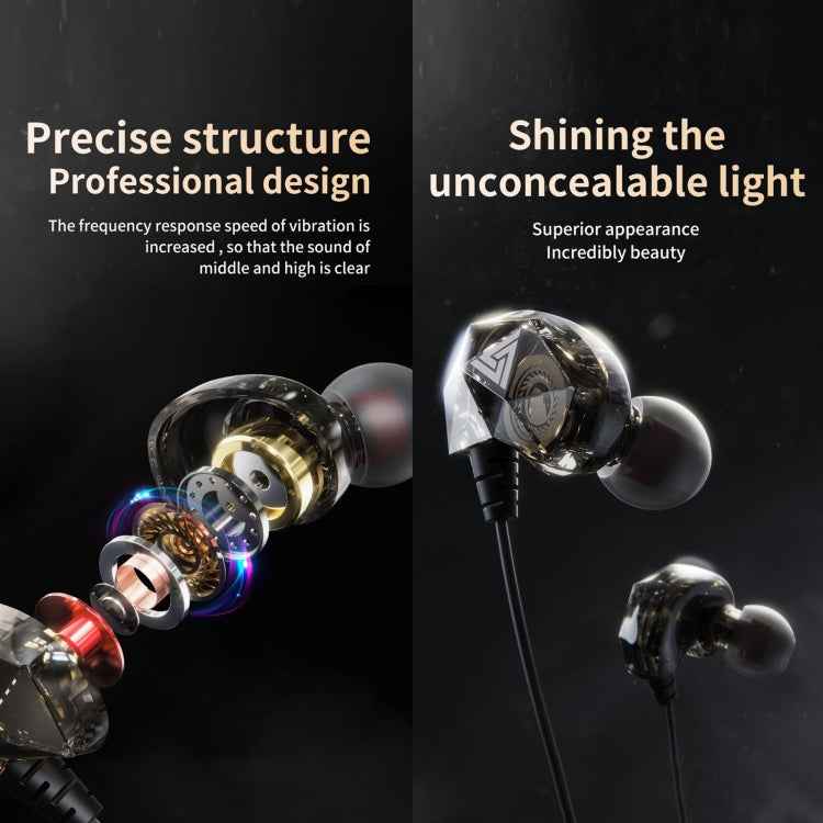 QKZ AK2 Sports In-ear Wired HiFi Sound Heavy Bass 3.5mm Earphone with Mic