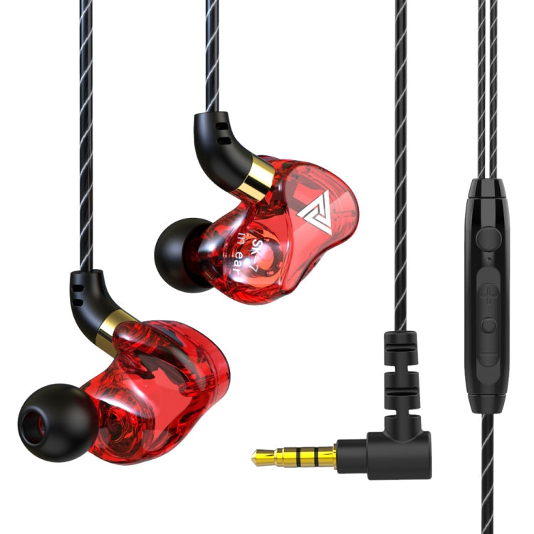 QKZ SK7 3.5mm Sports In-ear Copper Driver Wired HIFI Stereo Earphone with Mic