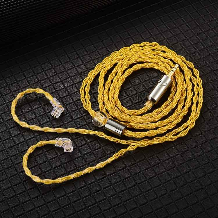 QKZ T1 8 Core TC Silver Plated 3.5mm 0.75mm 2PIN HIFI Earphone Update Cable