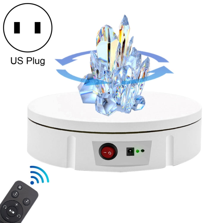 22cm Charging Rotating Display Stand Video Shooting Turntable, Load: 50kg, US Plug, EU Plug, UK Plug, AU Plug