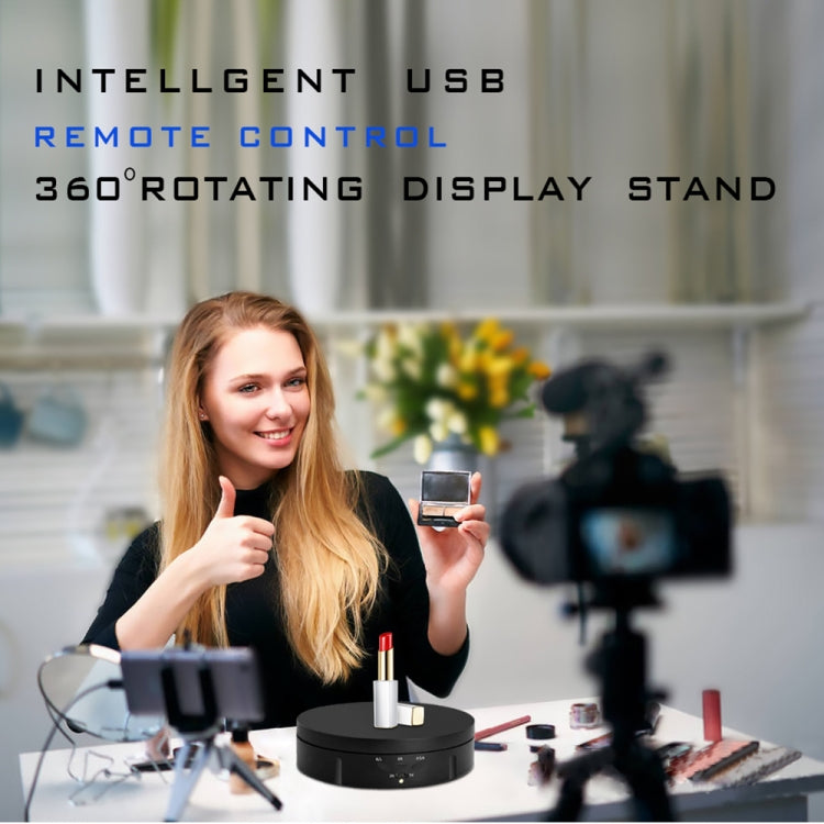 USB Electric Rotating Turntable Display Stand, Load: 10kg, 14.6cm Remote, 14.6cm Remote Mirror