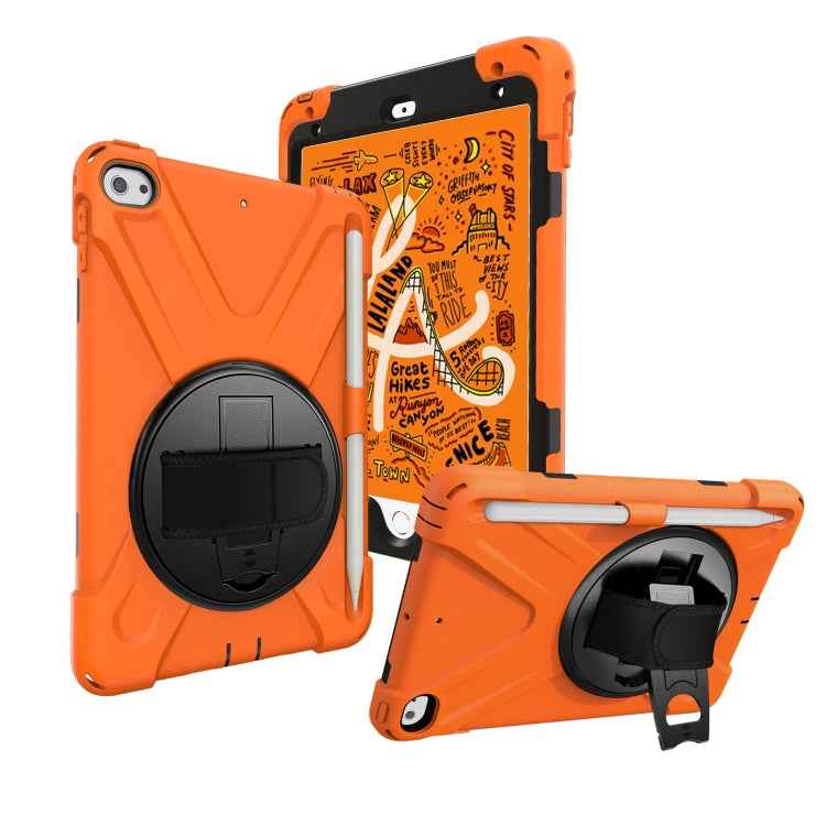 360 Degree Rotation Silicone Protective Cover with Holder & Hand Strap & Long Strap & Pencil Slot
