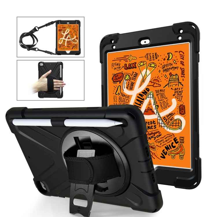 360 Degree Rotation Silicone Protective Cover with Holder & Hand Strap & Long Strap & Pencil Slot