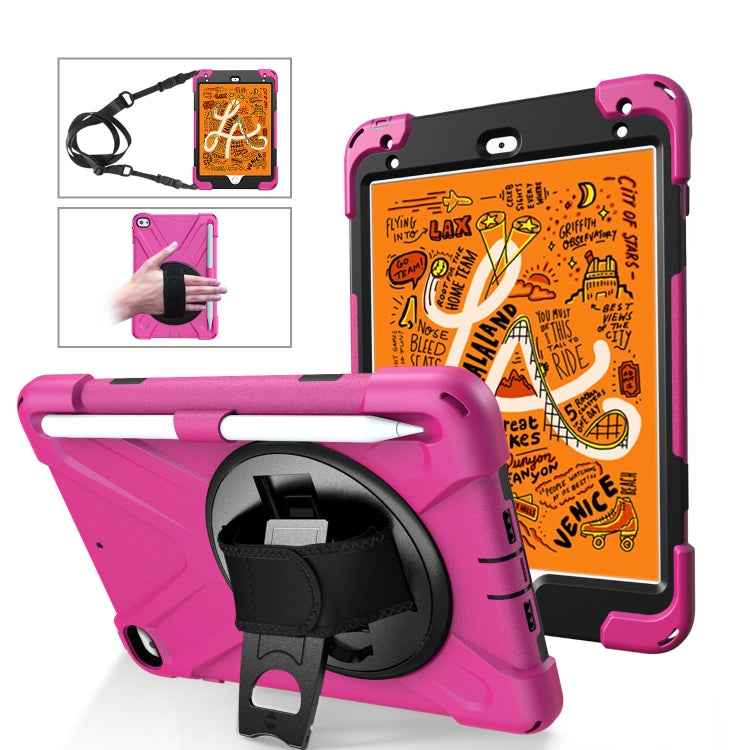 360 Degree Rotation Silicone Protective Cover with Holder & Hand Strap & Long Strap & Pencil Slot