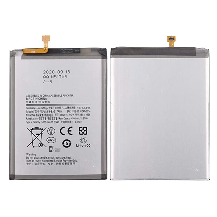 EB-BA217ABY 5000mAh Li-Polymer Battery Replacement, For Samsung Galaxy A21s A12 SM-A217F SM-A217M A217DS