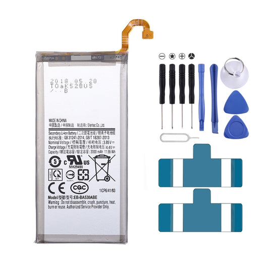 EB-BA530ABE 3000mAh Li-Polymer Battery Replacement, For Samsung Galaxy A8 2018 A530 SM-A530 A530F