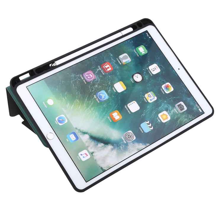 Electric Pressed Texture Horizontal Flip Leather Case with Holder & Pen Slot