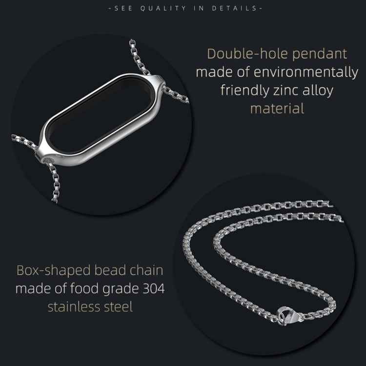For Xiaomi Mi Band 7 / 7 NFC MIJOBS Metal Pendant Stainless Steel Watch Necklace