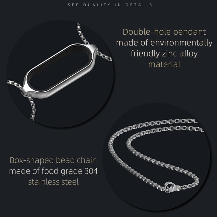 For Xiaomi Mi Band 7 / 7 NFC MIJOBS Metal Pendant Stainless Steel Watch Necklace, For Xiaomi Mi Band 7 / 7 NFC