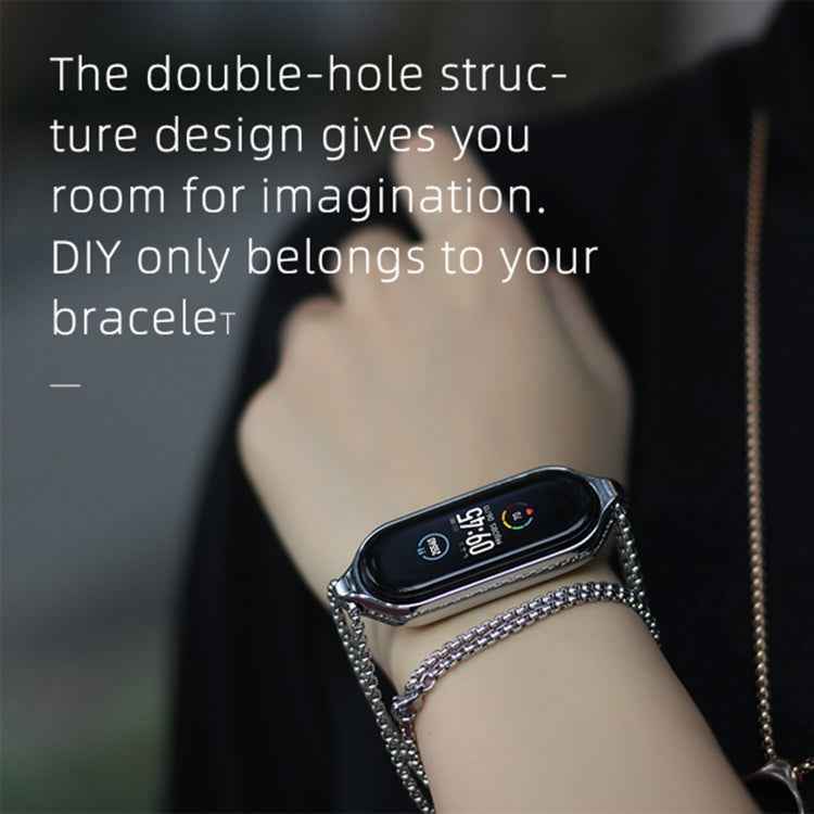 For Xiaomi Mi Band 7 / 7 NFC MIJOBS Metal Pendant Stainless Steel Watch Necklace