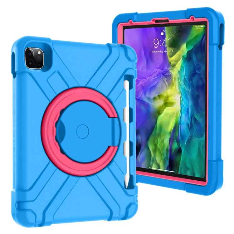 PC + Silicone Shockproof Combination Case with 360 Degree Rotating Holder & Handle