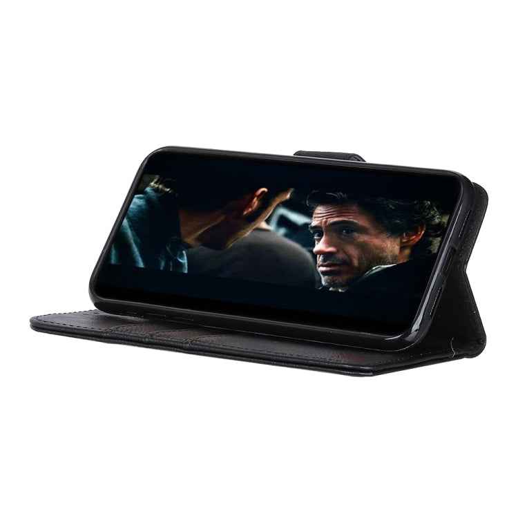 KHAZNEH Cowhide Texture PU + TPU Left and Right Open Leather Case with Bracket & Line Card and Wallet