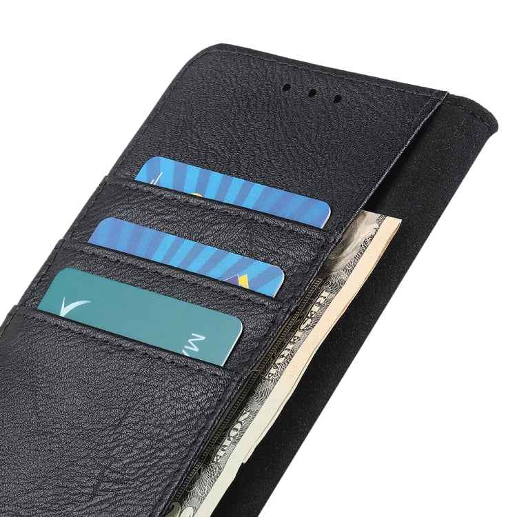 KHAZNEH Cowhide Texture PU + TPU Left and Right Open Leather Case with Bracket & Line Card and Wallet