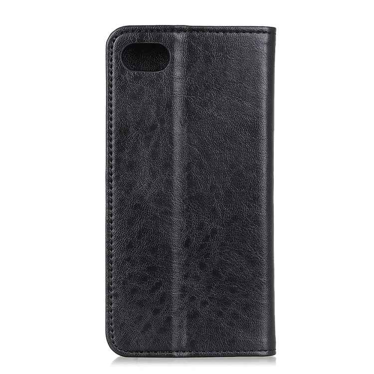 Magnetic Suction Crazy Horse Pattern PU Left and Right Open with Bracket and Card Slot and Wallet