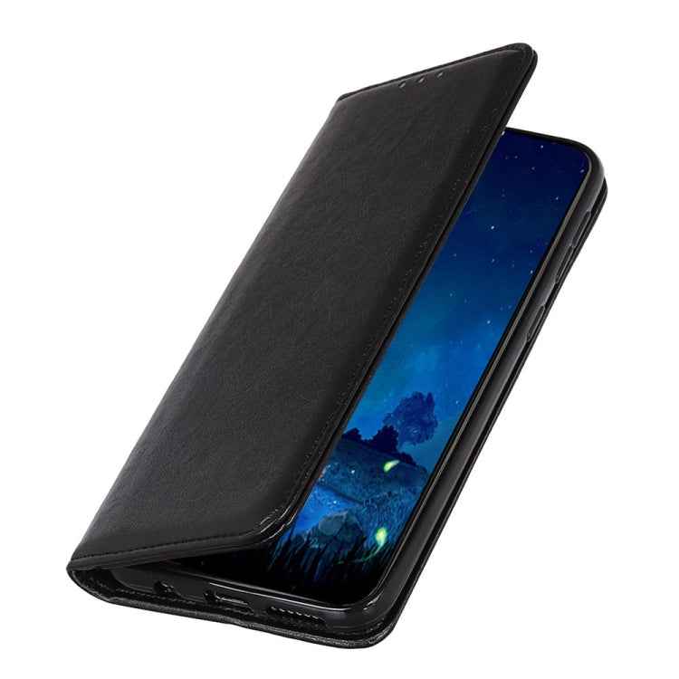 Magnetic Suction Crazy Horse Pattern PU Left and Right Open with Bracket and Card Slot and Wallet
