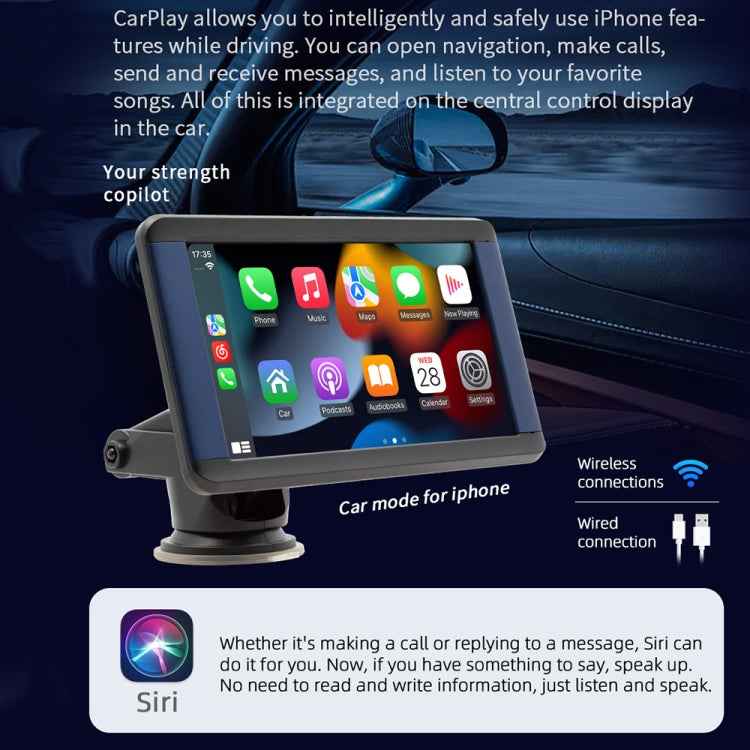 B300C 7 inch Car MP5 Player Carplay Mobile Phone Internet Tablet Monitor