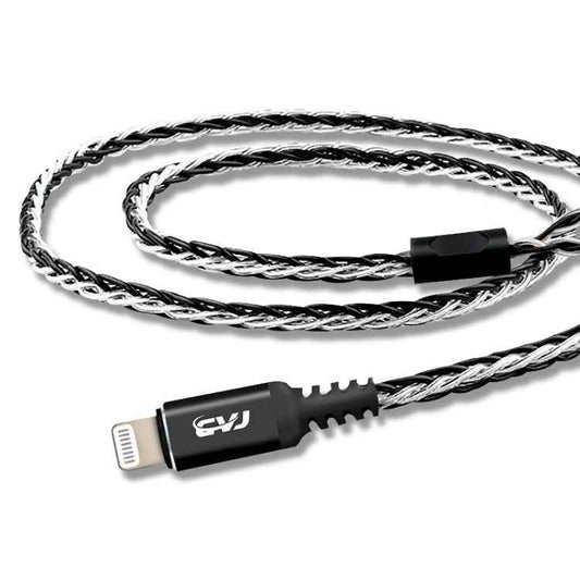 CVJ-CVM 8 Core TC Silver Plated 3.5mm 0.75mm MMCX HIFI Earphone Update Cable