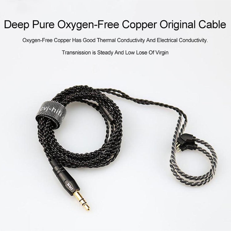 CVJ-V1 1.25m Oxygen-free Copper Silver Plated Upgrade Cable, For MMCX Earphones, With Mic, For MMCX Earphones, Without Mic