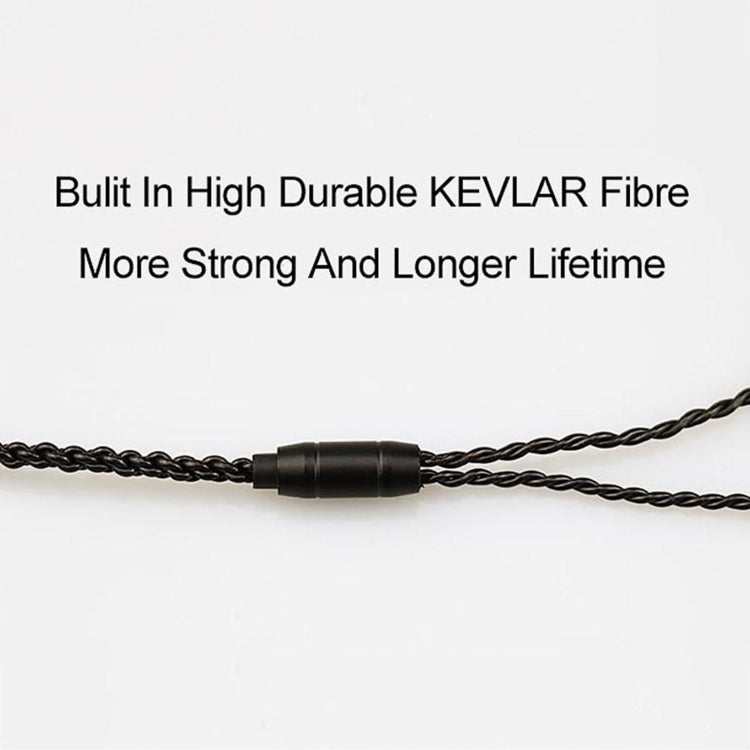 CVJ-V1 1.25m Oxygen-free Copper Silver Plated Upgrade Cable, For MMCX Earphones, With Mic, For MMCX Earphones, Without Mic