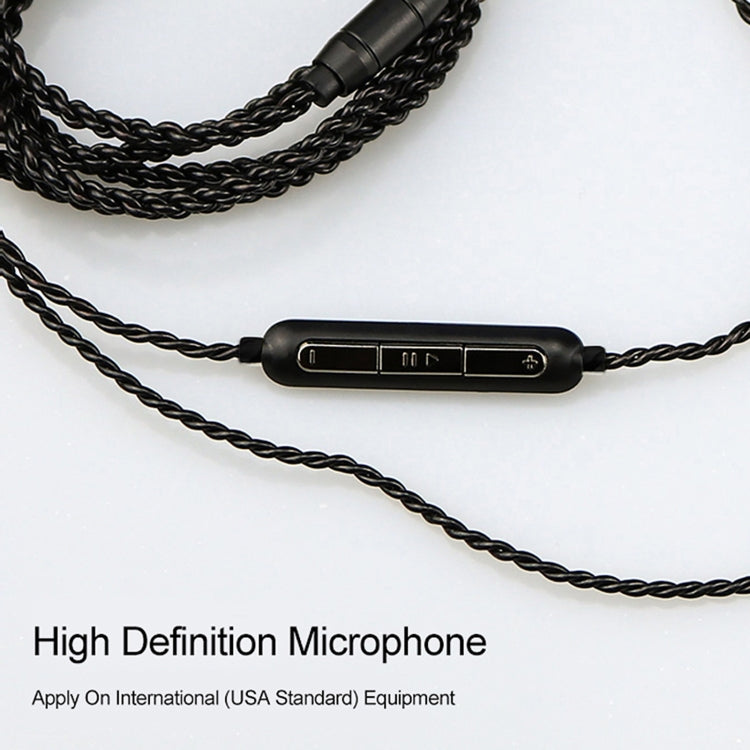 CVJ-V1 1.25m Oxygen-free Copper Silver Plated Upgrade Cable, For MMCX Earphones, With Mic, For MMCX Earphones, Without Mic
