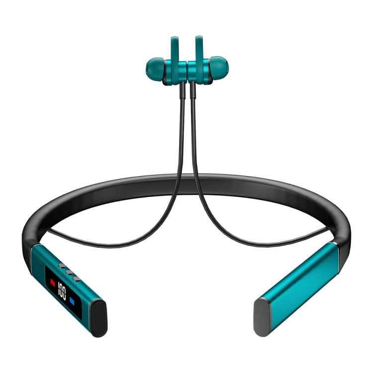 k18 Wireless Bluetooth Neck-mounted Magnetic Noise Cancelling Earphone with Digital Display Function